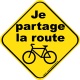 Je partage la route.